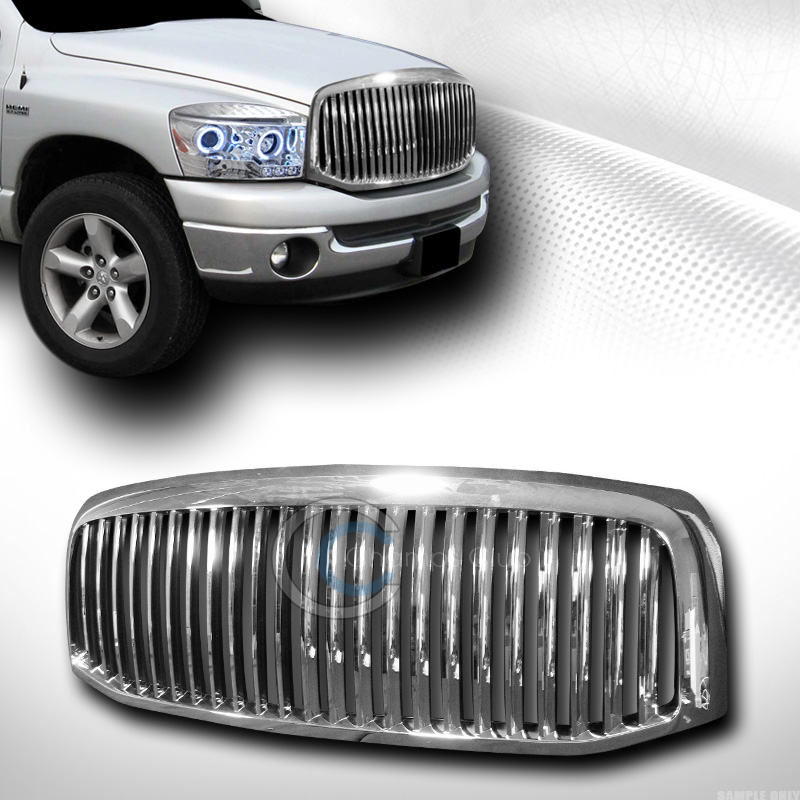 CHROME VERTICAL FRONT HOOD BUMPER GRILL GRILLE COVER 1P 0608/09 DODGE