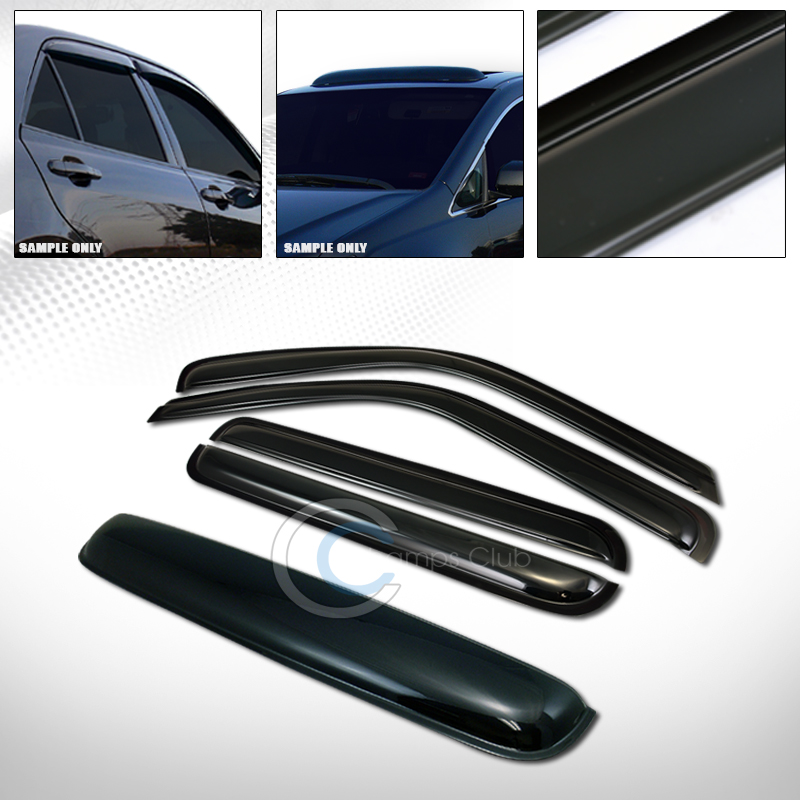 SMOKE SUN SHADE WINDOW VISORS w/SUNROOF MOON ROOF GUARD 9200 C/K