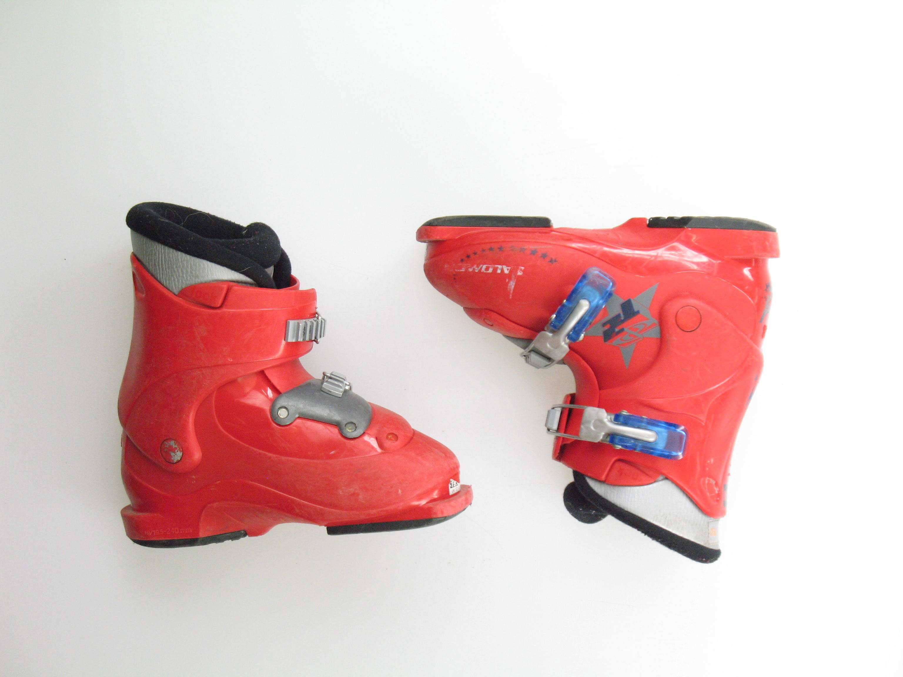 Used Salomon Performa T2 Red Ski Boots Toddler Size