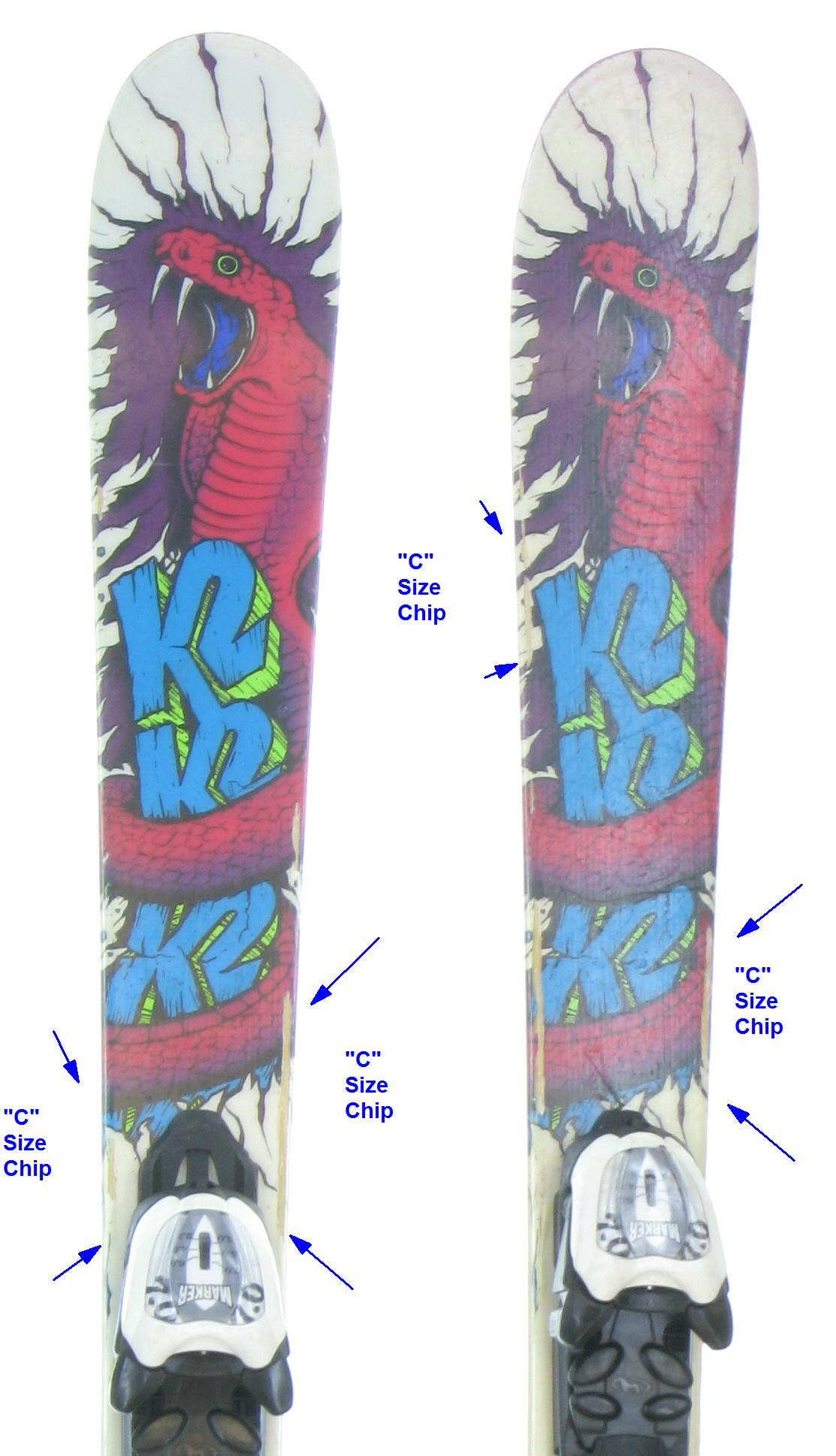 used twin tip skis