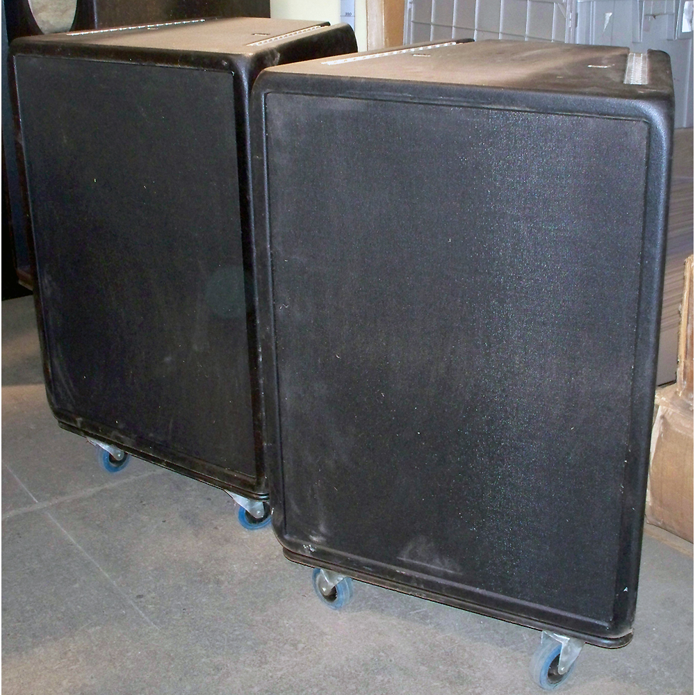 Set of 2 Empty Stage Concert Speaker Woofer Enclosures 38x29x23