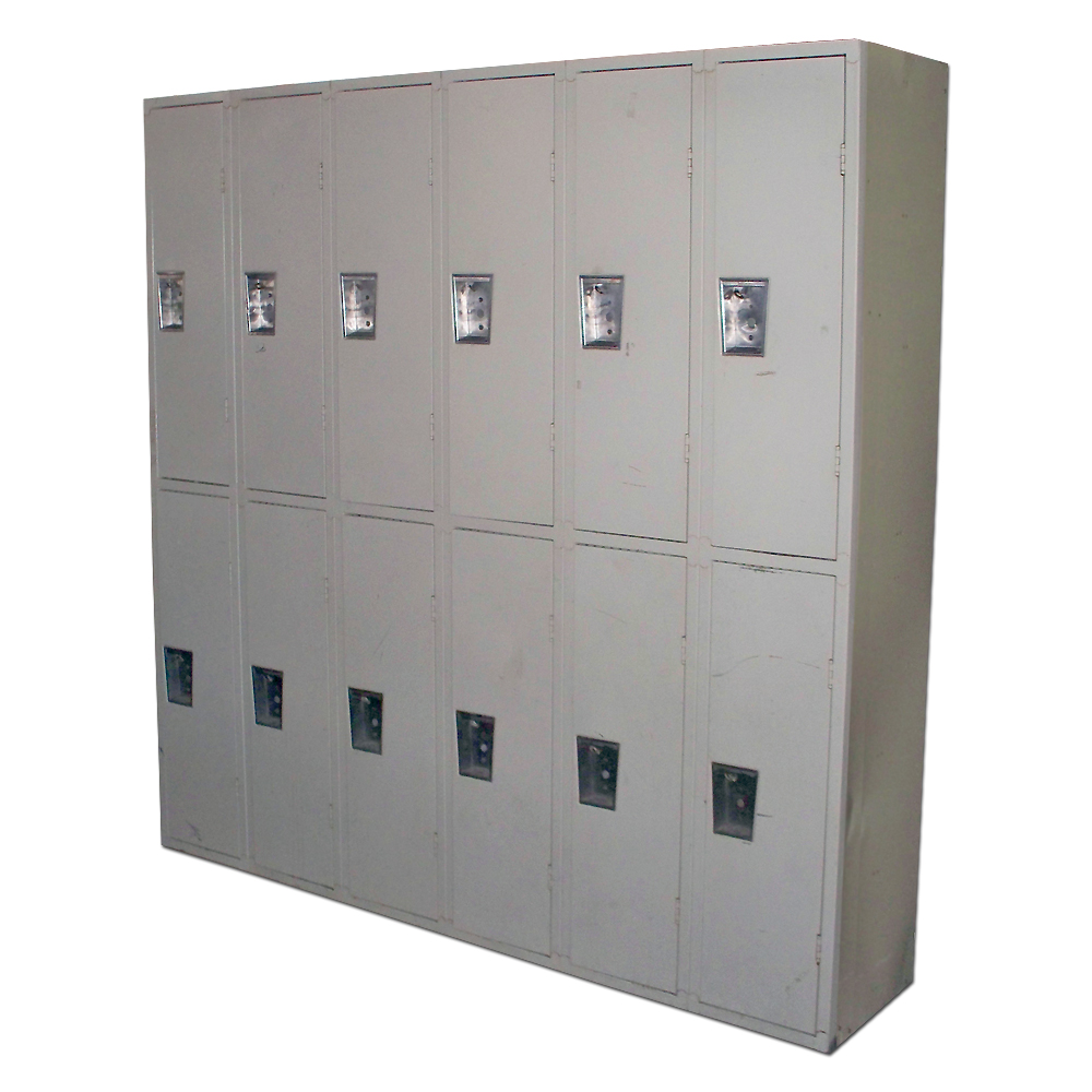 Lockers School Gym Sports Center 2 Tier Republic Storage Systems Set of