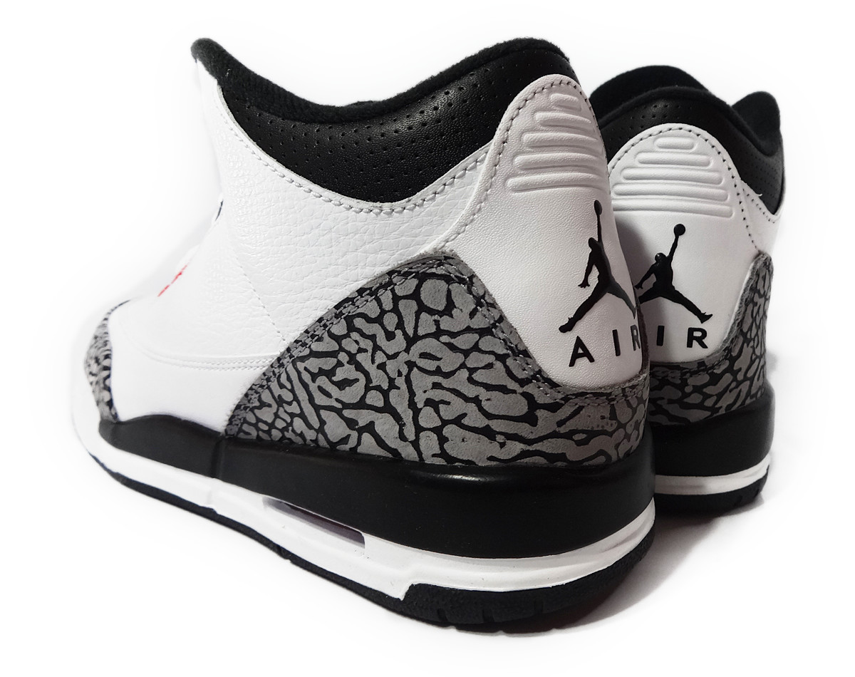 NIKE AIR JORDAN 3 RETRO BG WHITE BLACK INFRARED 23 GRADE SCHOOL SIZE 4.5 | eBay