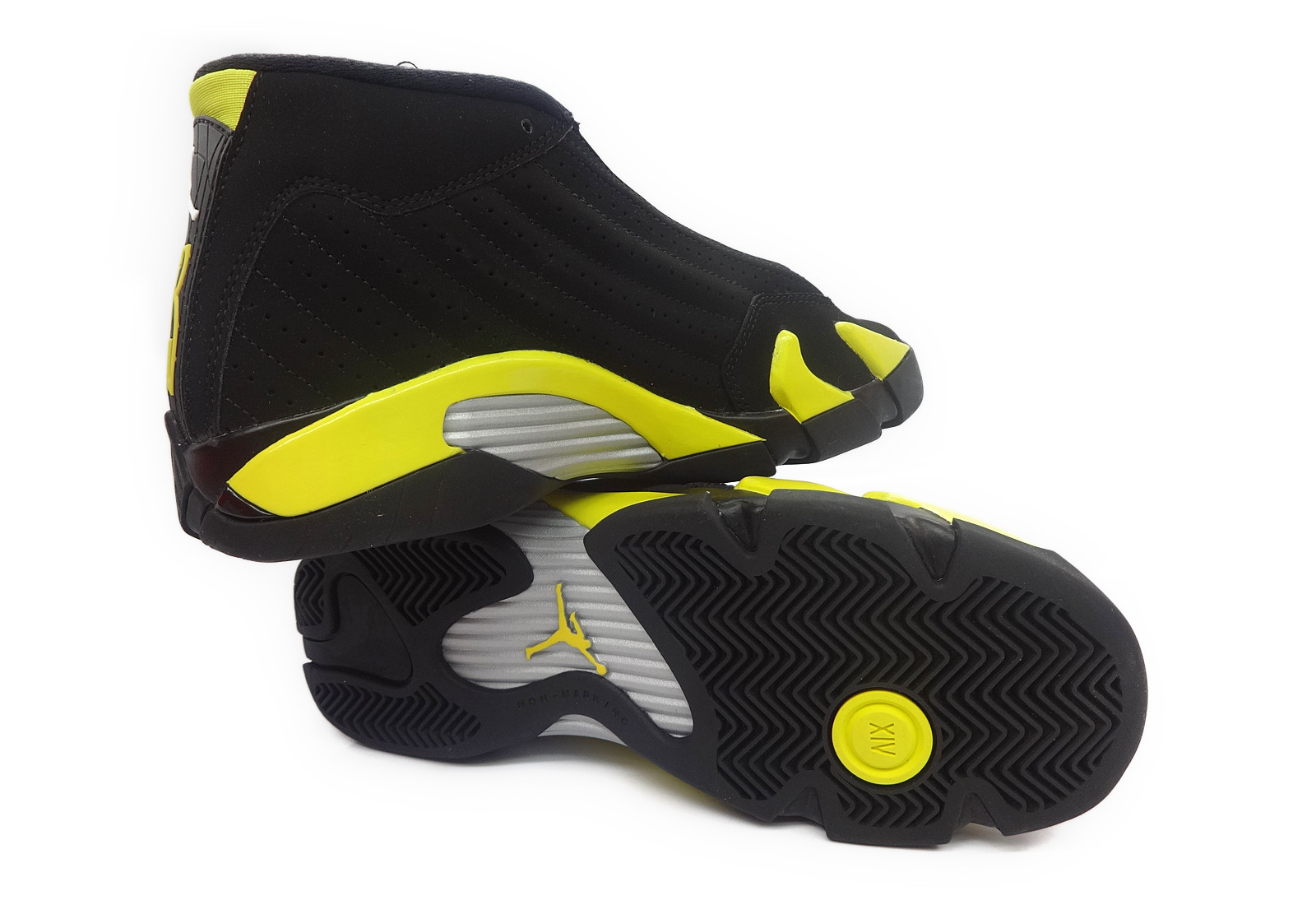 14s jordans black and yellow