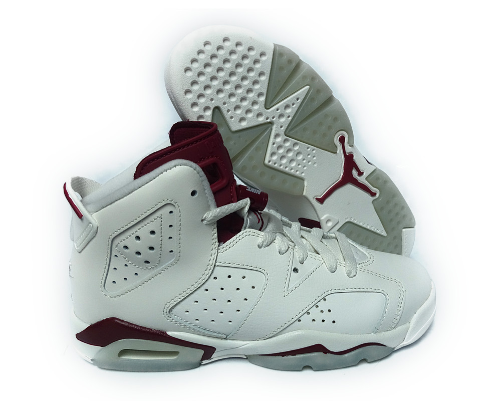 maroon white jordan 6
