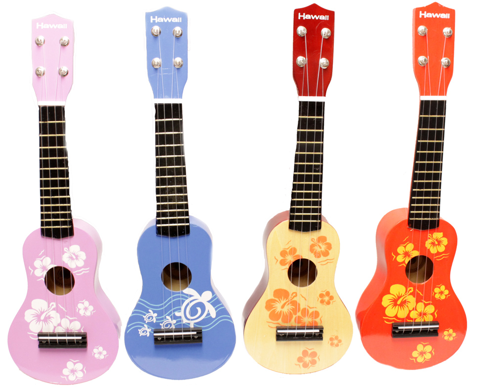 New-21-034-Hawiian-Luau-Party-Toy-Ukulele-Guitar-with-Nylon-Strings