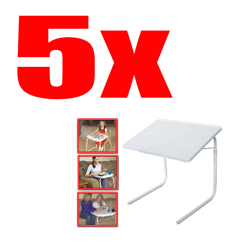 5 SMART TABLE MATE FOLDABLE FOLDING TABLEMATE AS SEEN ON TV ADJUSTABLE TRAY