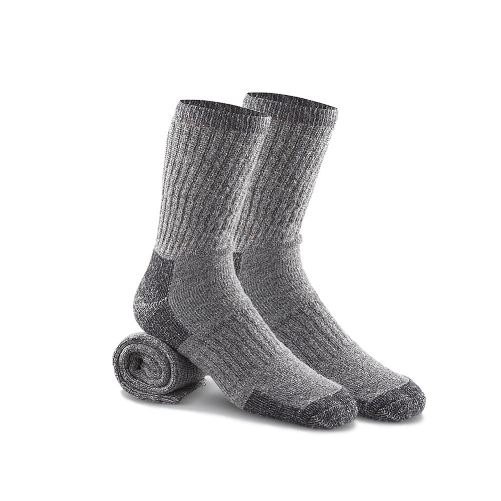 2 Pairs Certified Merino Wool Blend Thermal Socks By RC Collection