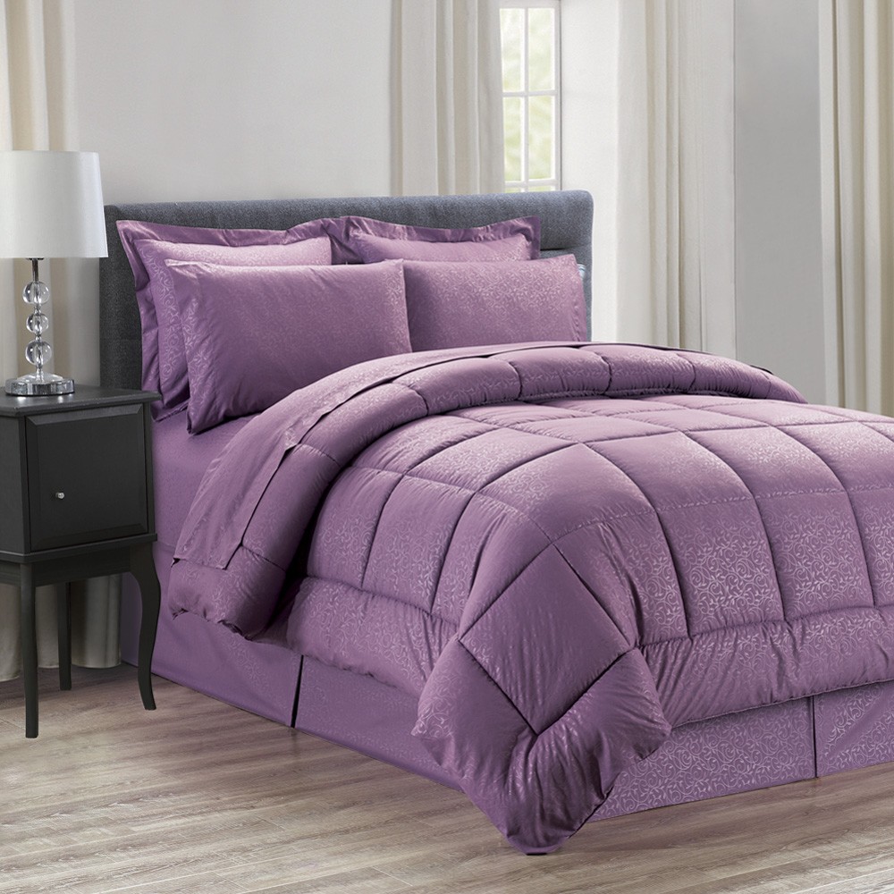 8 Piece Vine UltraSoft Bed In A Bag Comforter Set In King & Queen