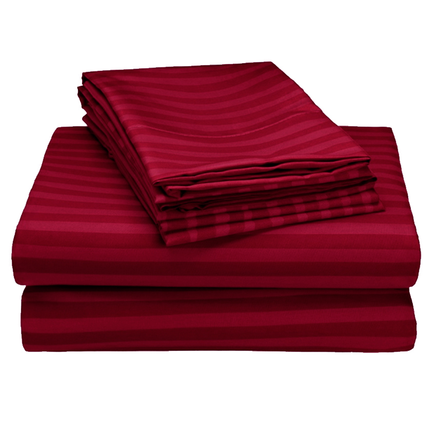 4piece Set 1800 Series Embossed Striped Bed Sheet Collection