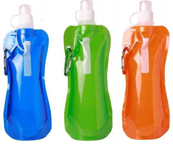 3-Pack Water Bottles with Carabiner Clip
