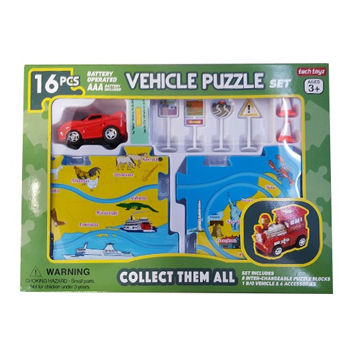 Tech Toyz 16piece Battery Operated Vehicle Puzzle Set eBay