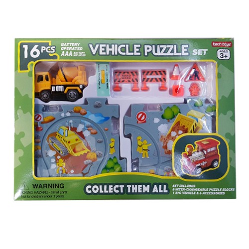 Tech Toyz 16piece Battery Operated Vehicle Puzzle Set eBay