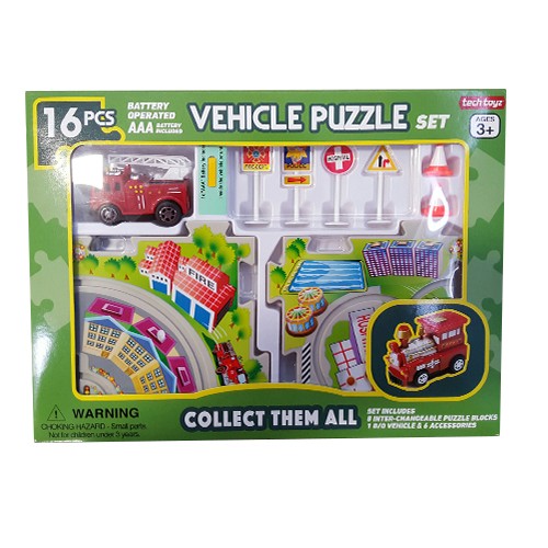 Tech Toyz 16piece Battery Operated Vehicle Puzzle Set eBay