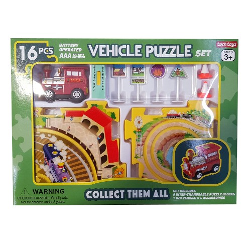 Tech Toyz 16piece Battery Operated Vehicle Puzzle Set eBay