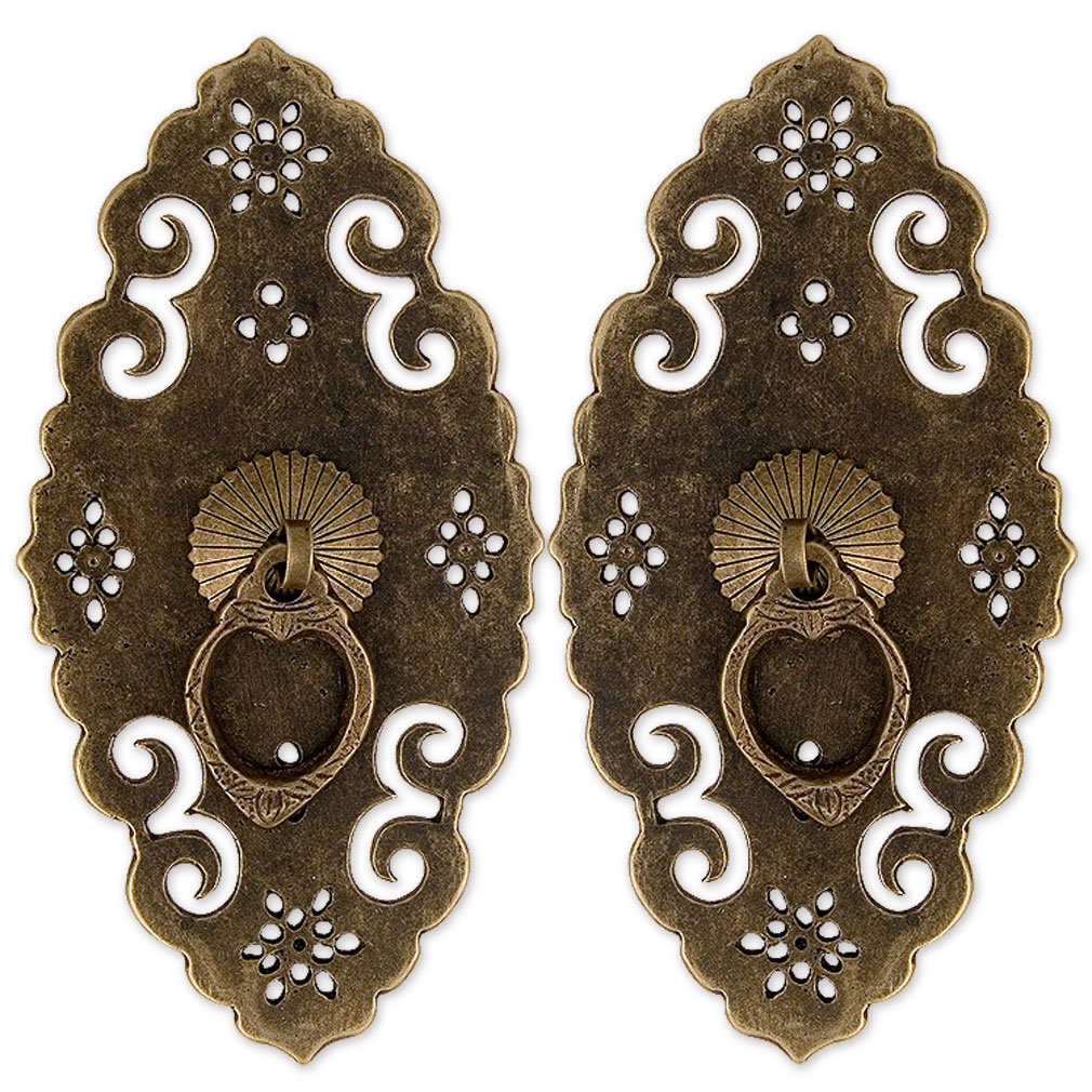 CBH Chinese Furniture Brass Hardware Plate 6''x3'' eBay