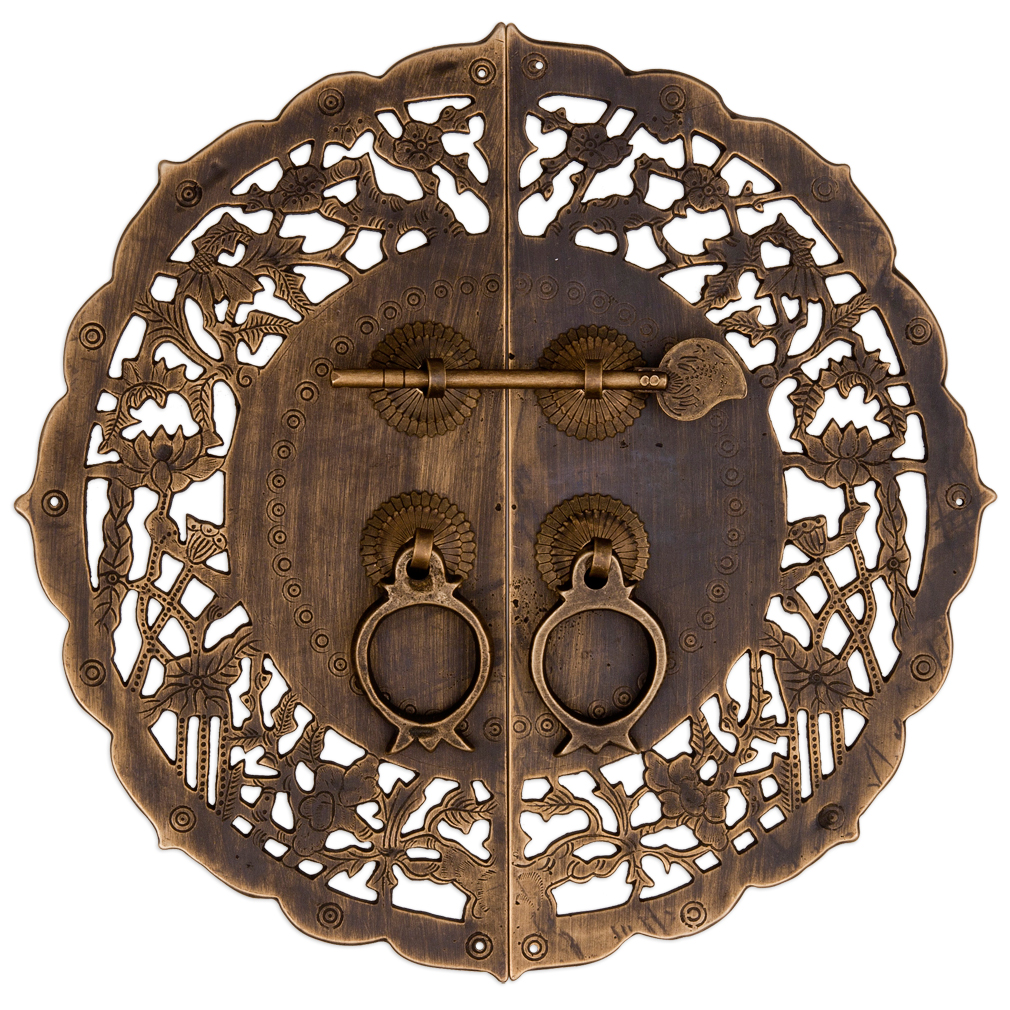 4 Hinge Chinese Furniture Brass Hardware Trunk Door Copper