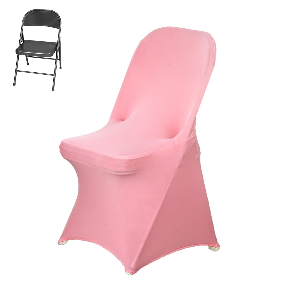 100 PCS Stretchy Spandex Fitted Folding Chair Cover Dinning Slipcover For Party