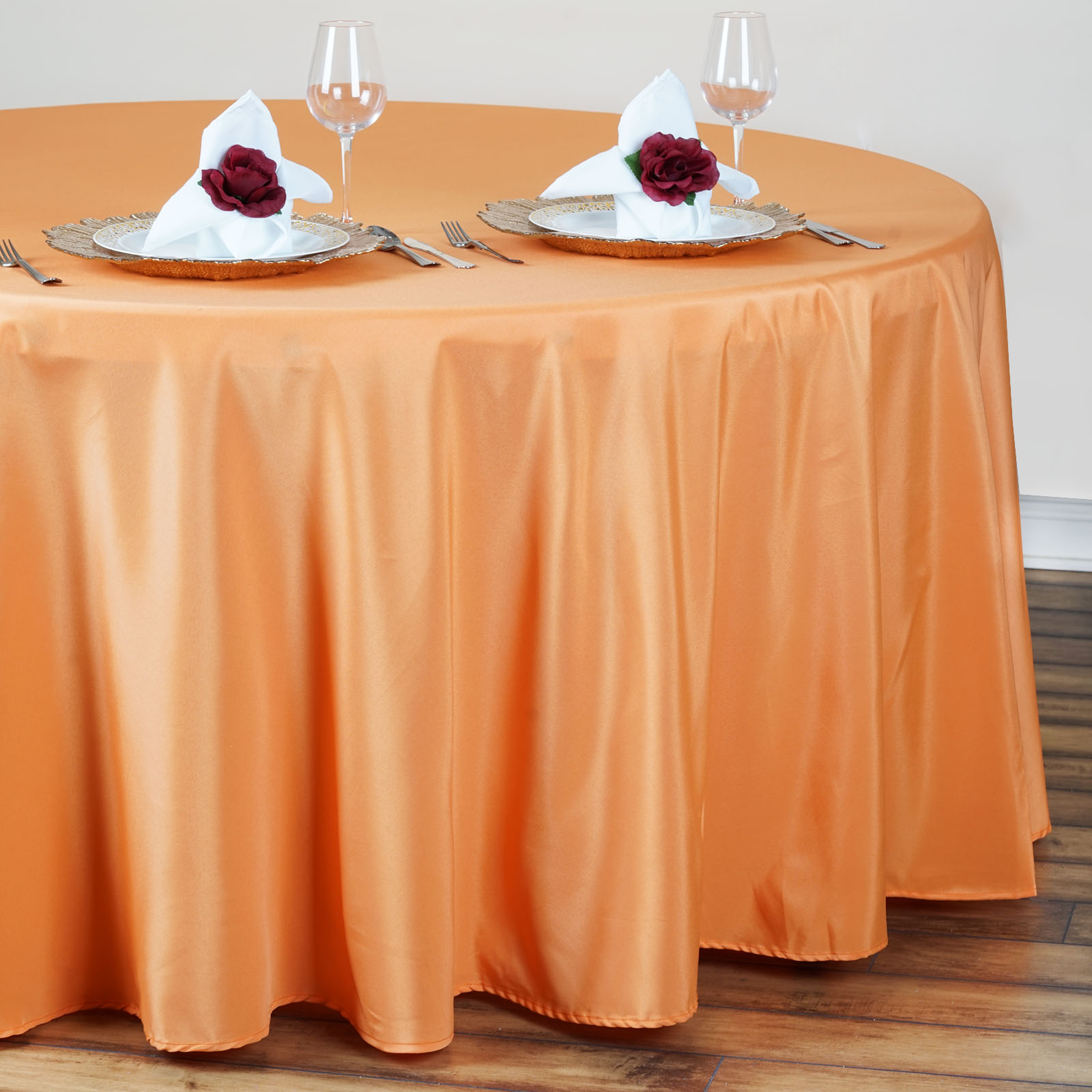 120" Round Polyester Tablecloth