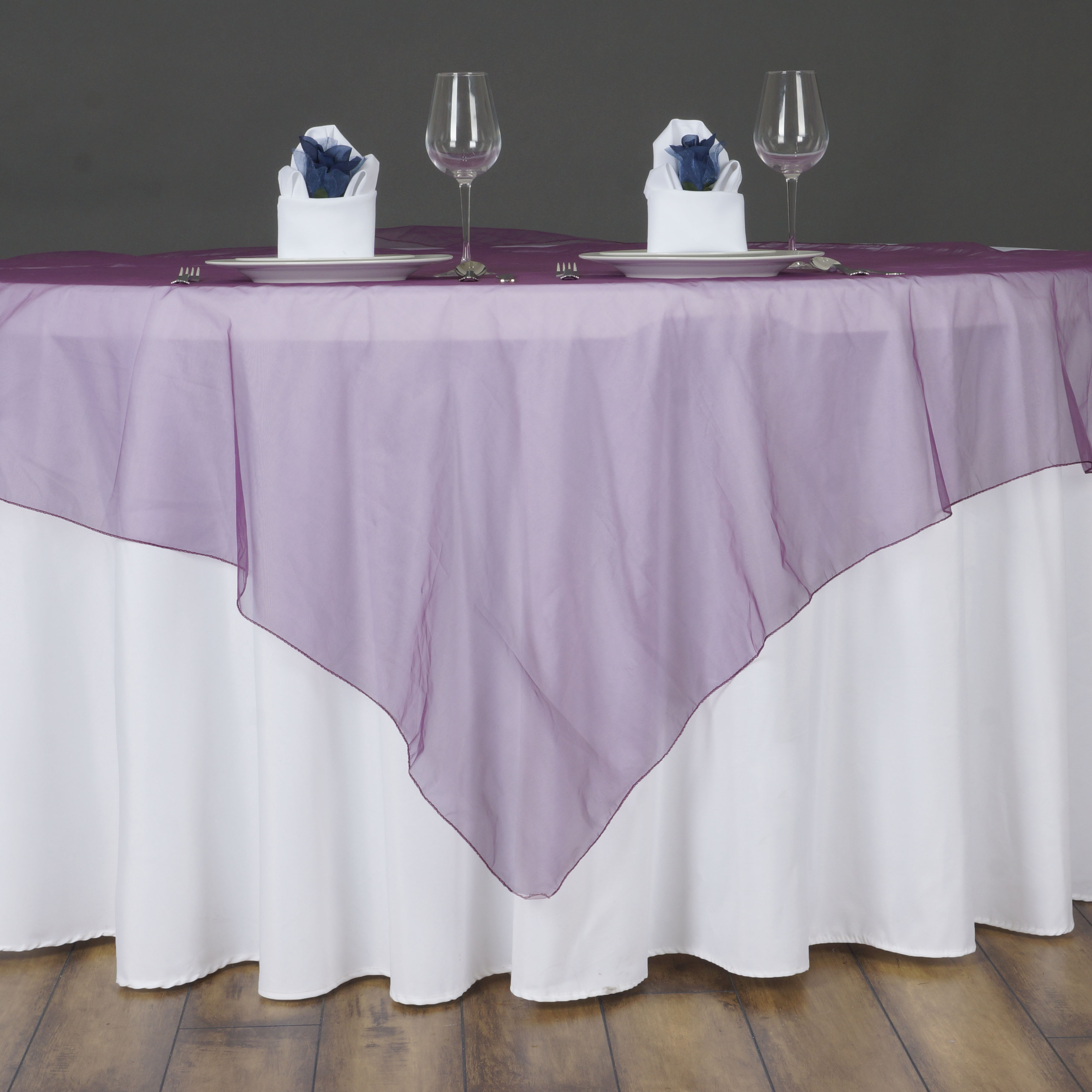 10 pc 72x72" Sheer Organza Table Overlays Wedding Party Decorations