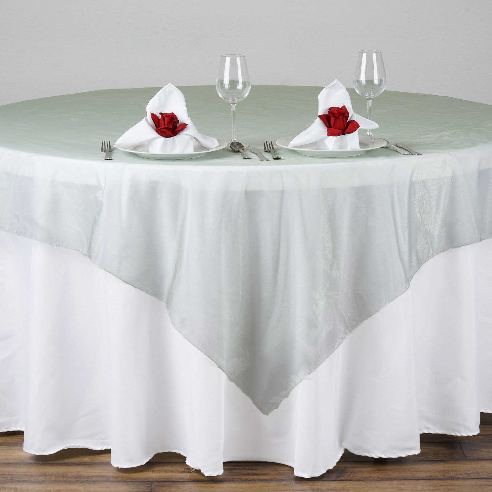 10 pc 72x72" Sheer Organza Table Overlays Wedding Party Decorations