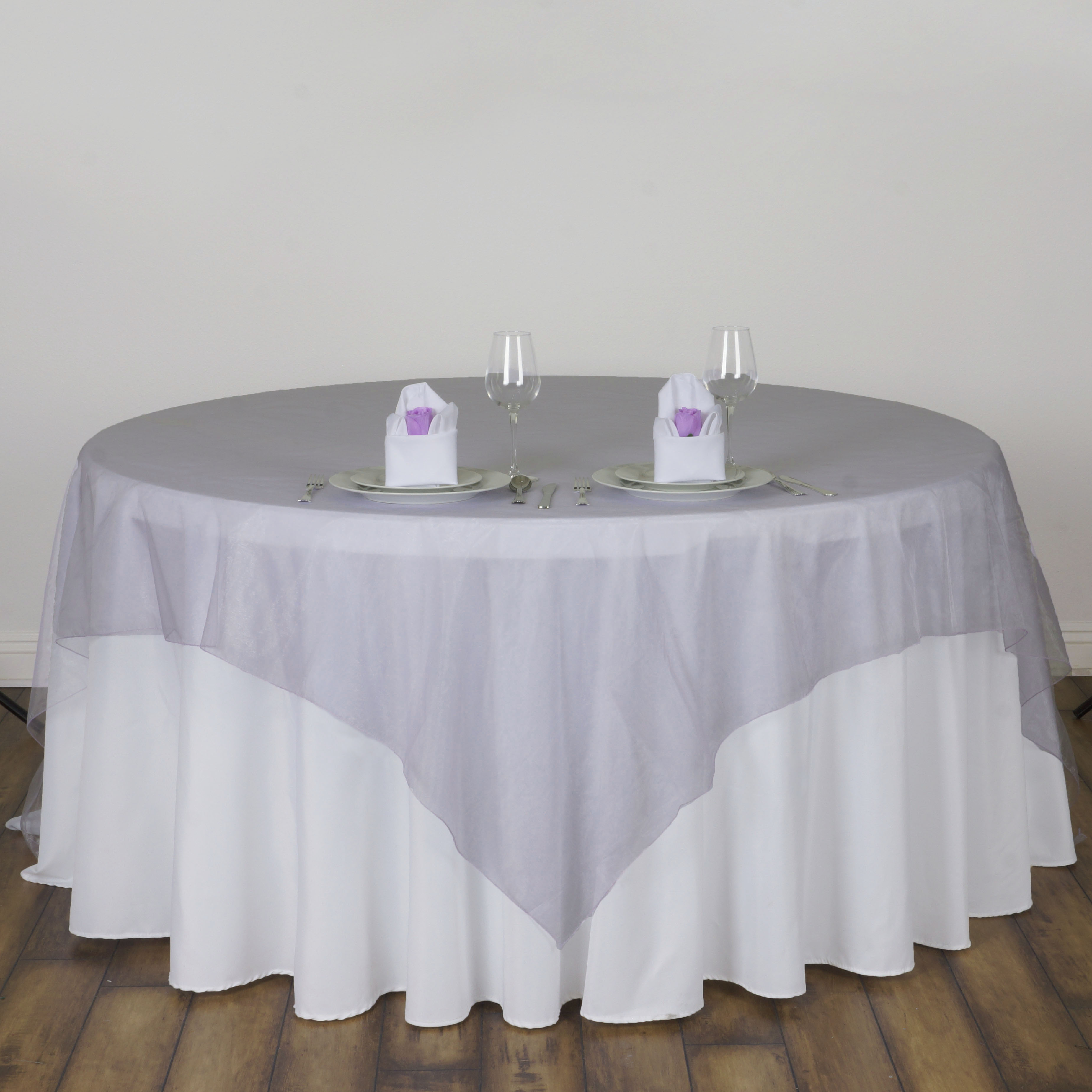 10 pc 72x72" Sheer Organza Table Overlays Wedding Party Decorations