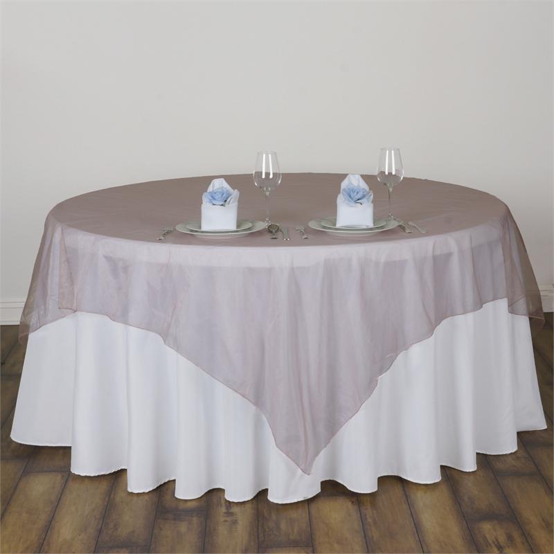 10 pc 72x72" Sheer Organza Table Overlays Wedding Party Decorations