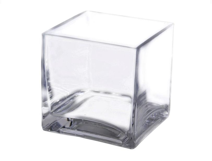 30 pcs 4" Square Clear GLASS VASES Wedding Centerpieces WHOLESALE FREE