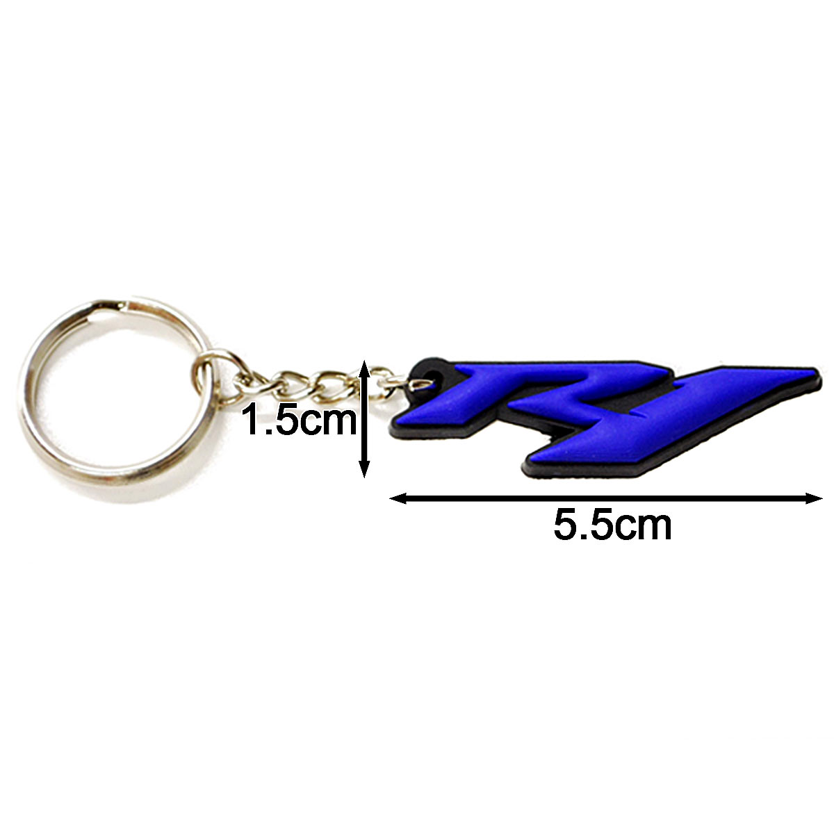 Motorcycle Key Chain Soft Rubber w/ Yamaha R1 3D Logo NonScratch