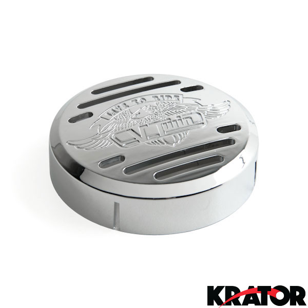 UNIVERSAL 3.25" inch CUSTOM MOTORCYCLE CHROME HORN Cover LIVE TO RIDE