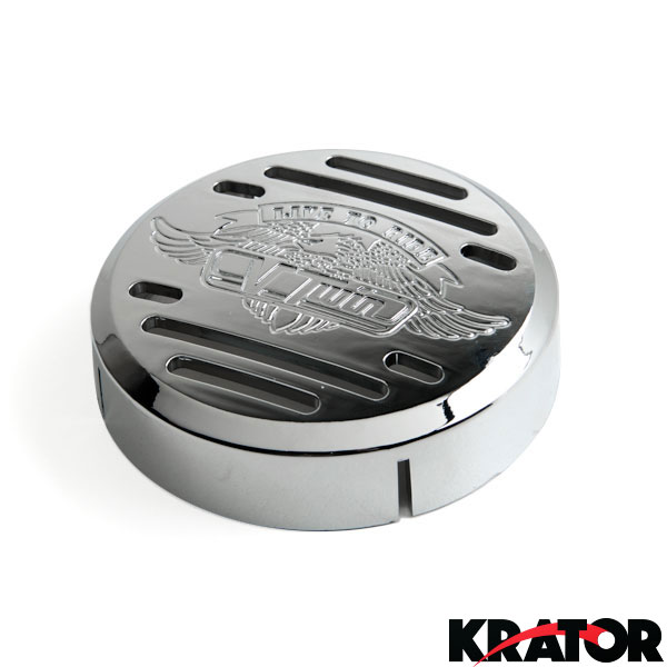 UNIVERSAL 3.25" inch CUSTOM MOTORCYCLE CHROME HORN Cover LIVE TO RIDE