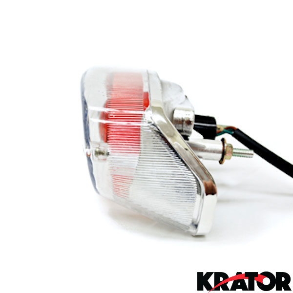 CUSTOM ATV QUAD UTV TAIL BRAKE LIGHT RED BULB CLEAR LENS 50CC 70CC 90CC