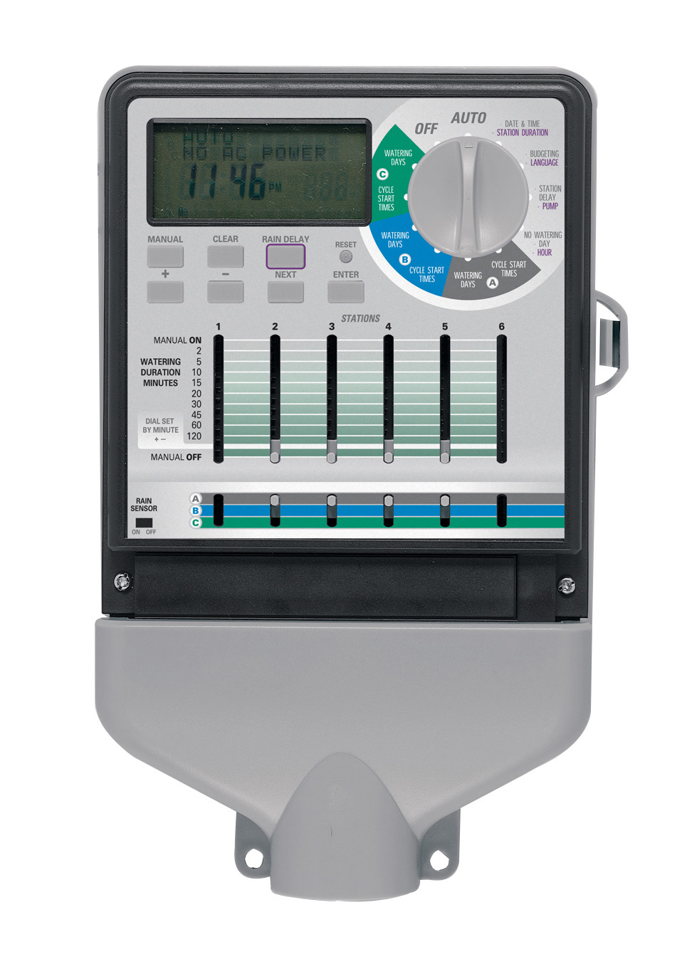 Orbit 91026 6 Station, Valve Slide Switch 3Program Indoor Sprinkler