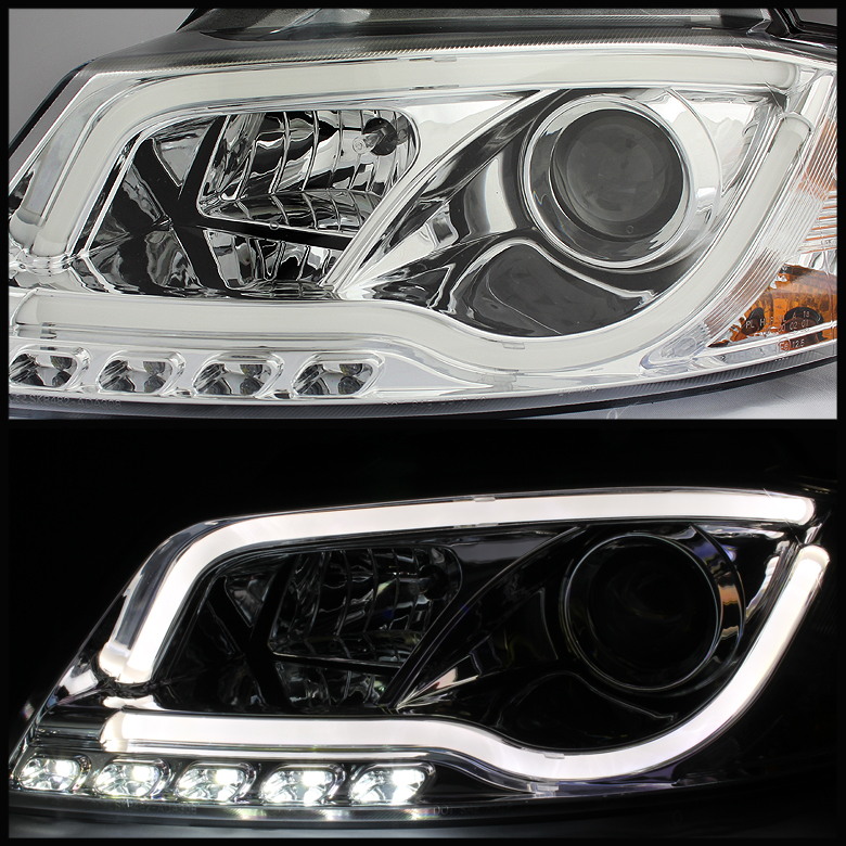 HID Xenon + 09-12 Audi A3 LED DRL (RS5 Style) Projector Headlights - Black