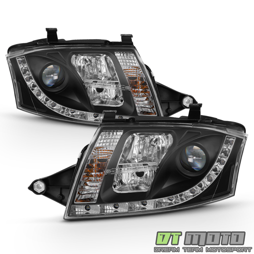 Black 19992006 Audi TT Quattro Projector Headlights w/LED Daytime