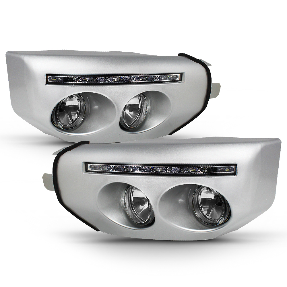 0711 TOYOTA FJ CRUISER DRIVING BUMPER FOG LIGHTS LAMPS W/LED DRL