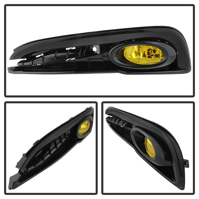 2013 2014 2015 Honda Civic 4Door Sedan Yellow Bumper Fog Lights w