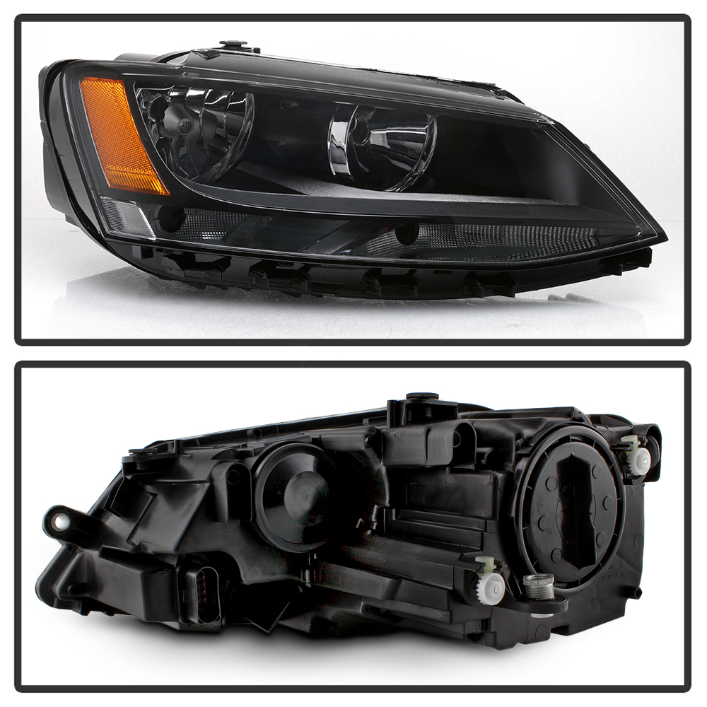 HID Xenon + 20112013 Volkswagen Jetta Euro Crystal Headlights Smoked