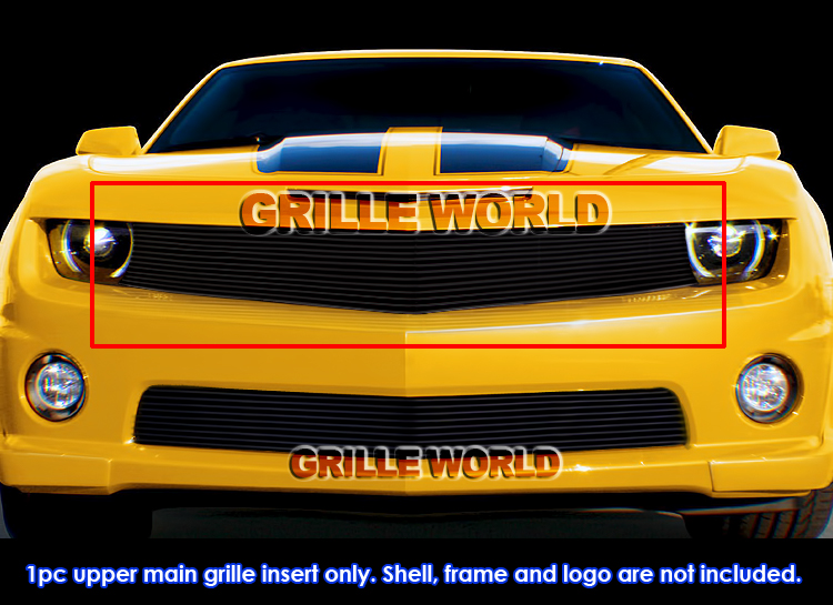 For 20102012 Chevy Camaro Long Black Billet Grille Grill Insert eBay