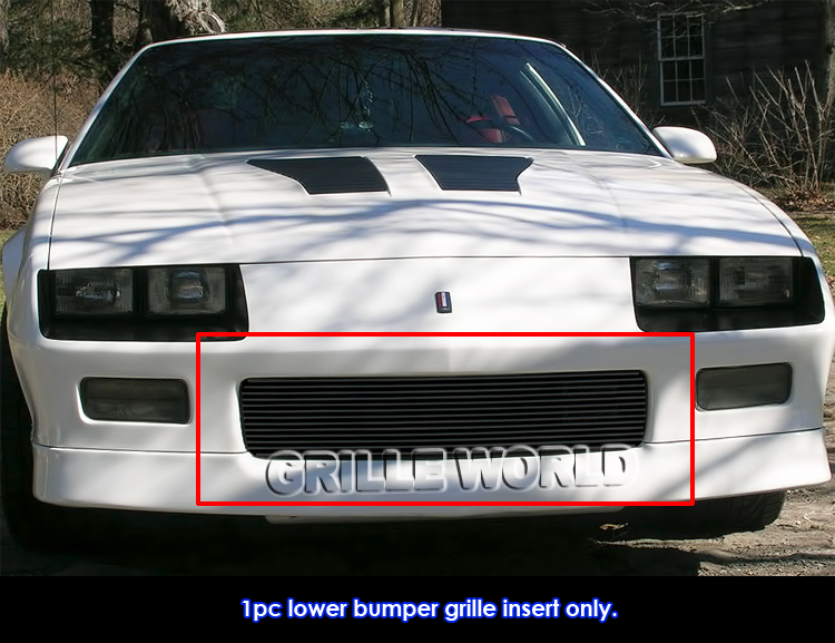 For 19881992 Chevy Camaro Bumper Black Billet Grille Grill Insert eBay