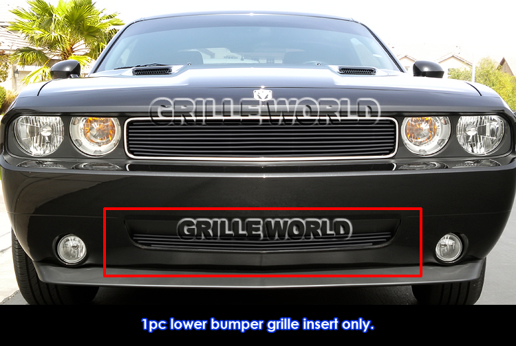 For 20092010 Dodge Challenger Bumper Black Billet Grille Grill Insert
