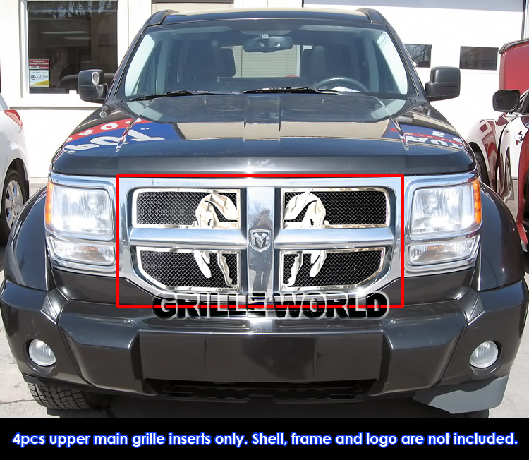 For 0710 Dodge Nitro Stainless Steel Mesh Grille Insert