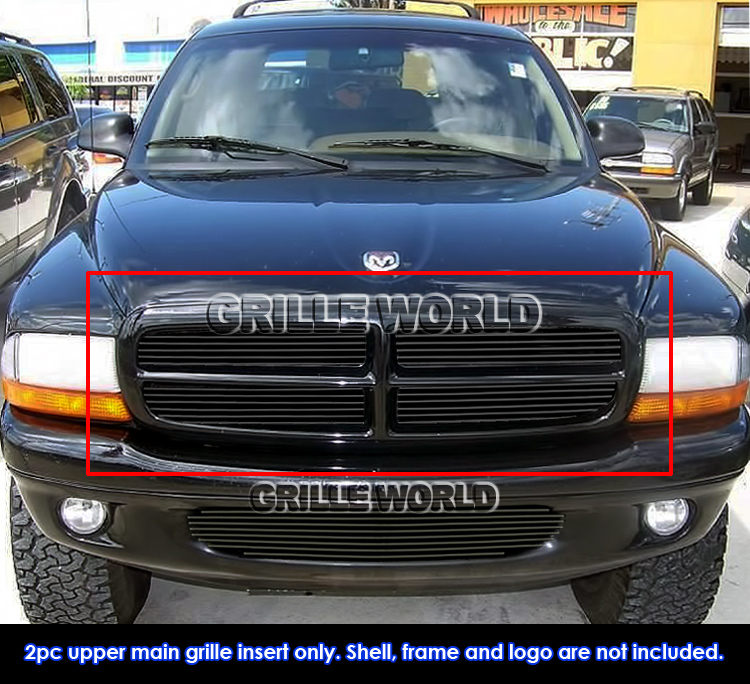 Fits 19972004 Dodge Dakota/9703 Durango Black Billet Grille Grill