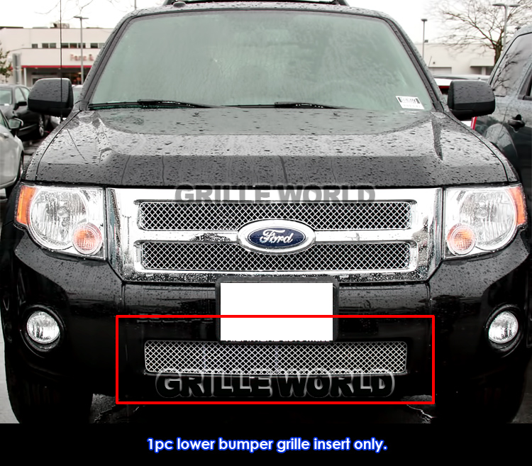 082012 Ford Escape Bumper Stainless Steel Chrome X Mesh Grille Grill