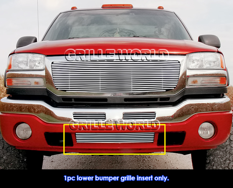 Fits 20032006 GMC Sierra 1500 Phat Bumper Billet Grille Grill Insert