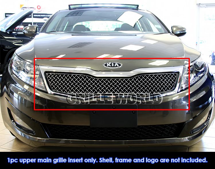 Fits 20112013 Kia Optima LX/EX Stainless Steel Chrome X Mesh Grille