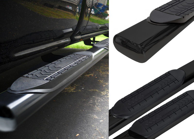 6" Oval Black Nerf Bars Fit 0915 Dodge Ram 1500/2500/3500 Crew Cab