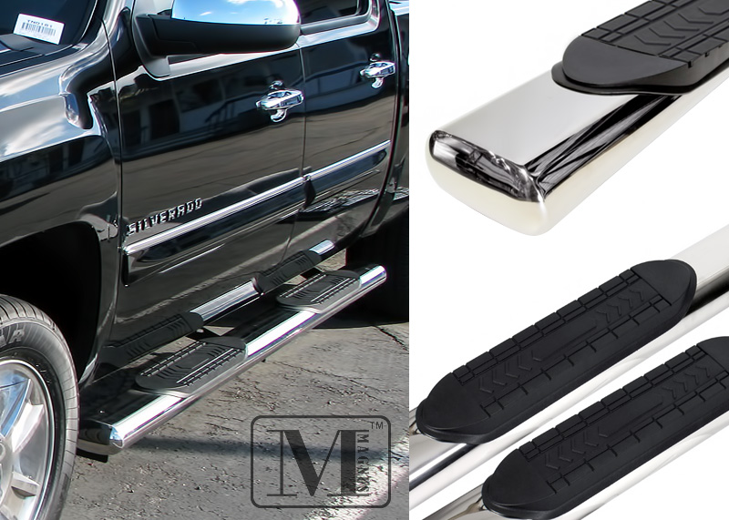 6" Oval Chrome S/S Nerf Bars Fit 0915 Dodge Ram 1500/2500/3500 Crew