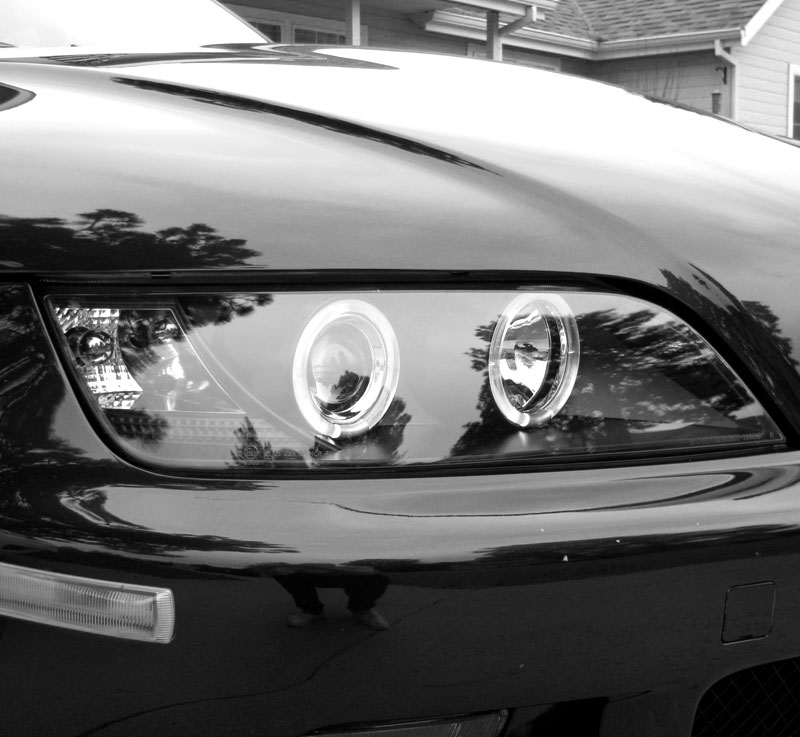 For LED Bumper Fog+9602 BMW Z3 Halo Projector Headlights Black Head Lights