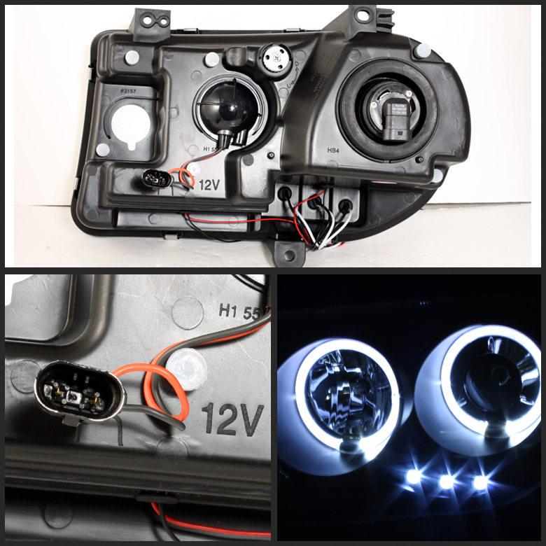 For Smoked 0507 Chrysler 300C Halo LED Pro Headlights Lights+LED Tail